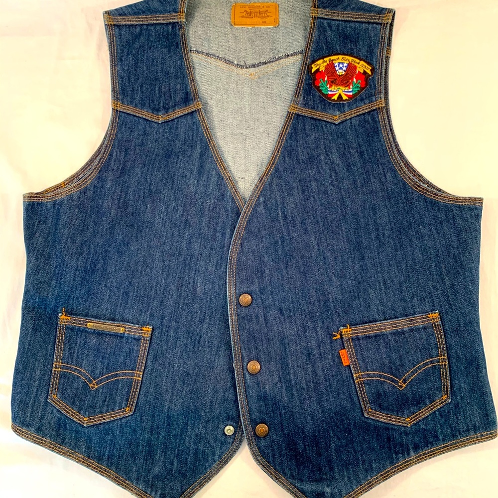 Vintage LEVI’S Harley Davidson Vest Patches XL
